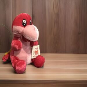 Plush Appeal Pink Red Dinosaur Plush Stuffed Animal 9" Valentine Mardi Gras